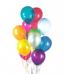 Demetevler Oran 14 ubat sevgililer gn iek  19 adet karisik renkte balonlar 