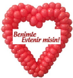 Benimle evlenirmisin kalp balon ss